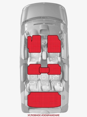 ЭВА коврики «Queen Lux» комплект для Toyota Hilux Surf
